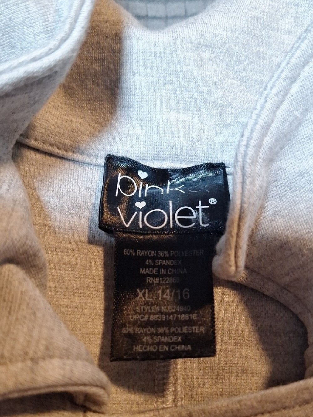 Kids Light Gray Zip-Front Hoodie Sweatshirt - Picture 4 of 8